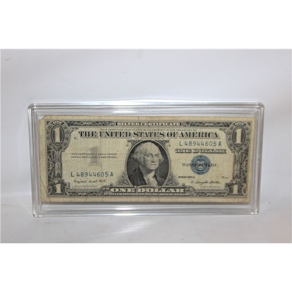SILVER CERTIFICATE 1957 A USA $1 BLUE SEAL