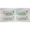 Image 2 : 4 CONSECUTIVE SERIAL #'S $1 UNCIRCULATED BILLS CAN
