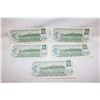Image 2 : 5 CONSECUTIVE SERIAL #'S $1 UNCIRCULATED BILLS CAN