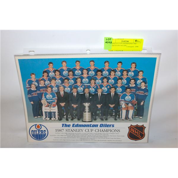 STANLEY CUP CHAMPIONS 1987 EDMONTON OILERS
