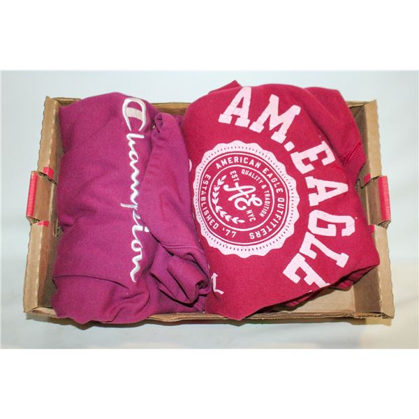 LADIES SM CHAMPION HOODIE W/AMERICAN EAGLE