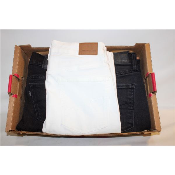 LADIES XS(4) AMERICAN EAGLE JEANS 3 PAIRS