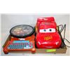 Image 1 : LOT OF DISNEY CARS RADIO/CD PLAYER, WALL CLOCK &