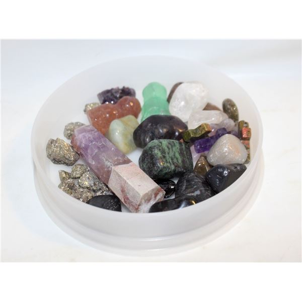 MIX GEMSTONES CARVINGS TOWERS TUMBLES & MORE
