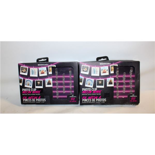 2X MERKURY 10FT NEON LINES WITH PHOTO CLIPS