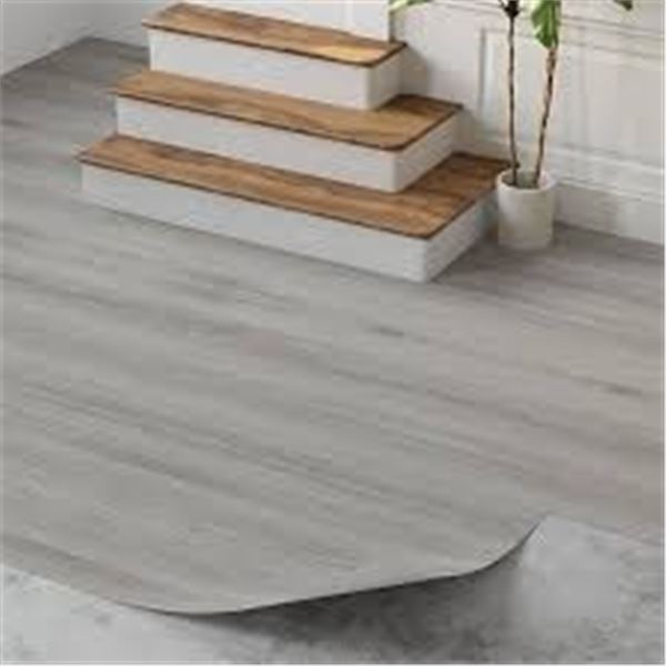NEW OXDIGI PEEL AND STICK VINYL FLOORING ROLL GREY