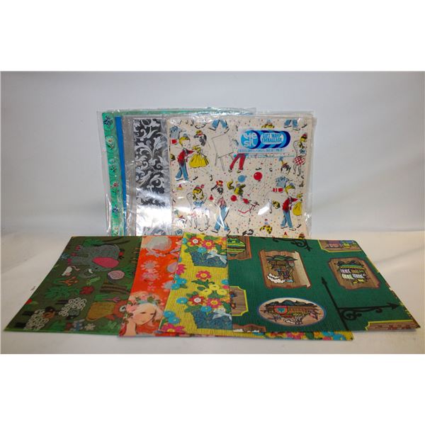 VINTAGE 60'S TIE-SIL WRAPPING PAPER- NEW-