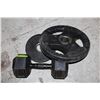 Image 1 : 35LB RUBBER COATED DUMBELL PLUS 25LB & 10LB