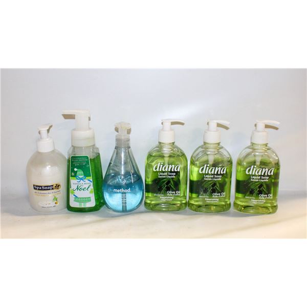 FLAT OF LIQUID HAND SOAPS