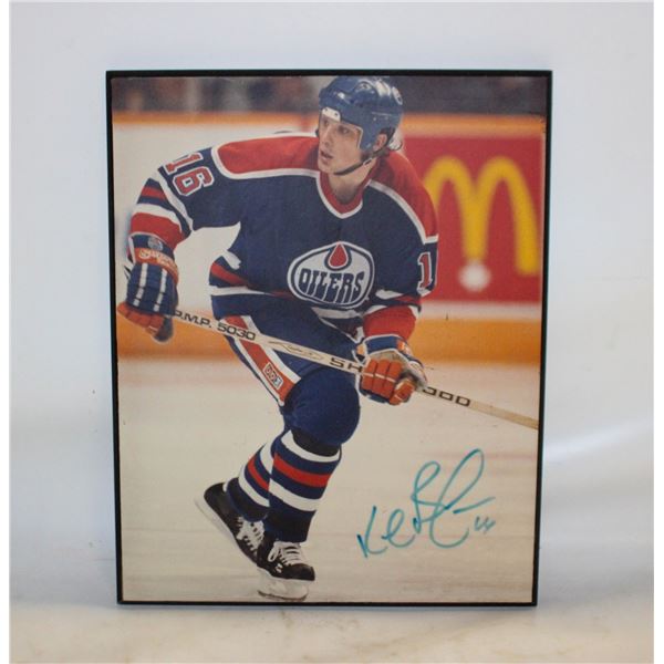 NEW KELLY BUCHBERGER SIGNED EDMONTON OILERS 80'S A