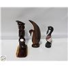 Image 1 : WOOD SWAN. WOOD STATUE. WOOD BIRD