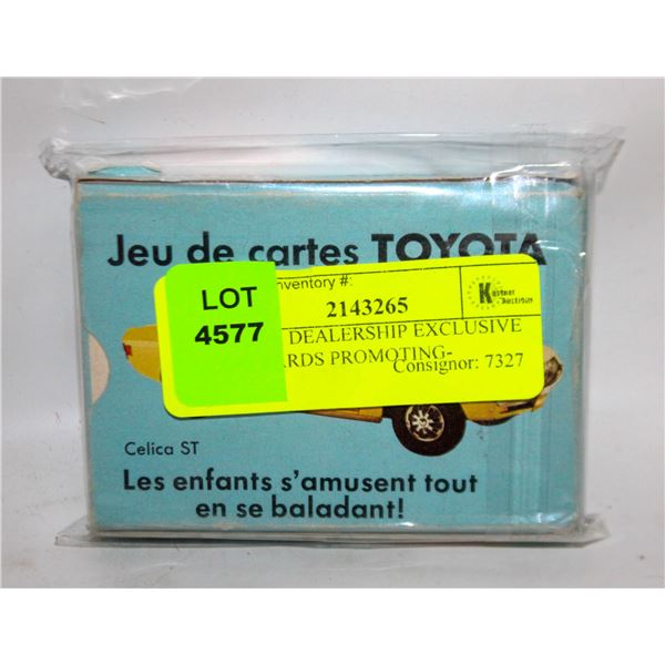 TOYOTA DEALERSHIP EXCLUSIVE CARS CARDS PROMOTING-
