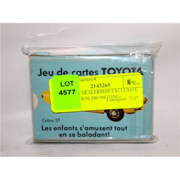 TOYOTA DEALERSHIP EXCLUSIVE CARS CARDS PROMOTING-