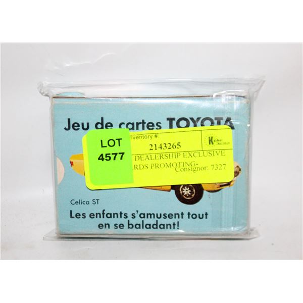 TOYOTA DEALERSHIP EXCLUSIVE CARS CARDS PROMOTING-