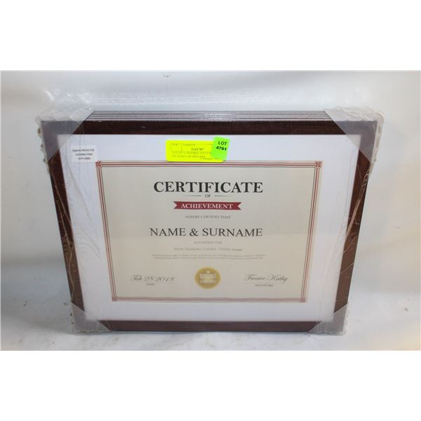 LOT OF 5 -FRAMES, 15X12" FOR PICTURES OR DIPLOMA