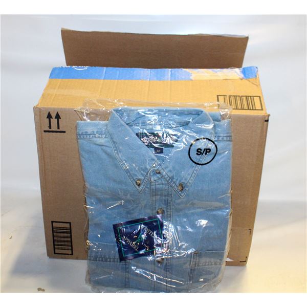 NEW MEN'S SHIRTS CASE OF 9 DENIM SIZE S