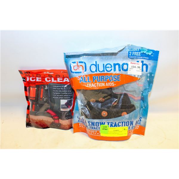 ICE CLEATS 1 PR ICE SNOW TRACTION FOR BOOTS –