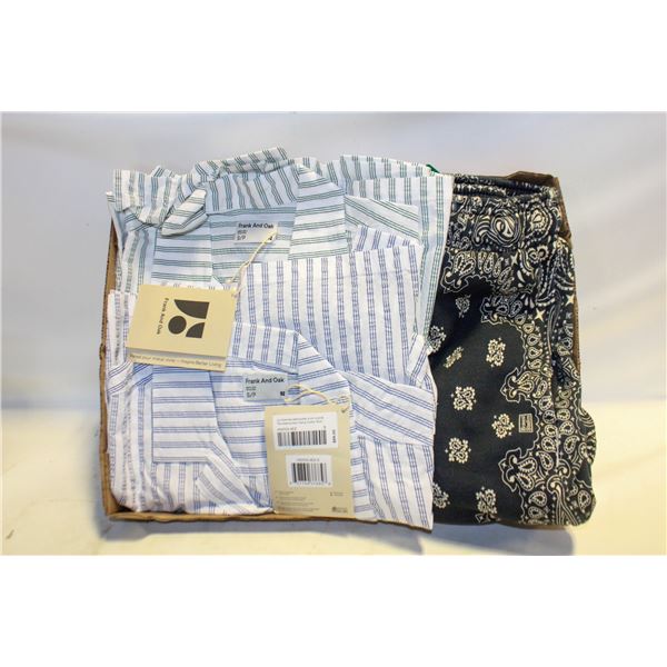 2 NEW MEN’S FRANK & OAK S/S SHIRTS (SMALL)