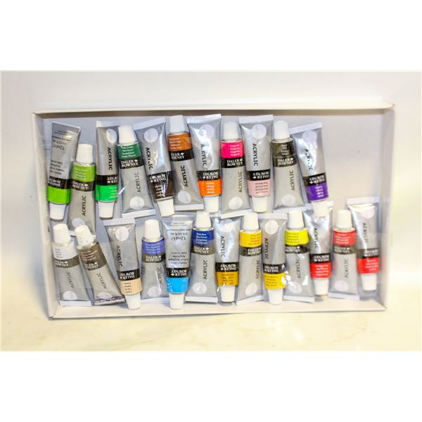 24PC NEW DALER ROWNEY ACRYLIC PAINTS ALL ARE