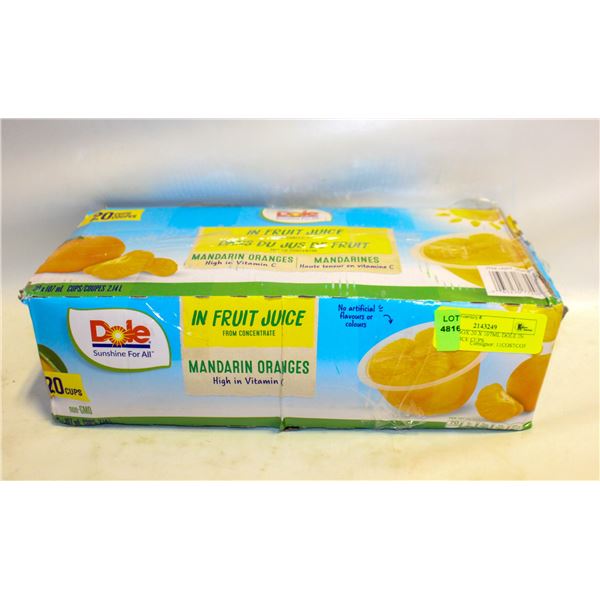 16 X 107ML DOLE FRUIT JUICE CUPS MANDARIN ORANGE