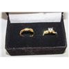 Image 1 : NEW GOLD TONE 2PCS/SET RING SET SZ9