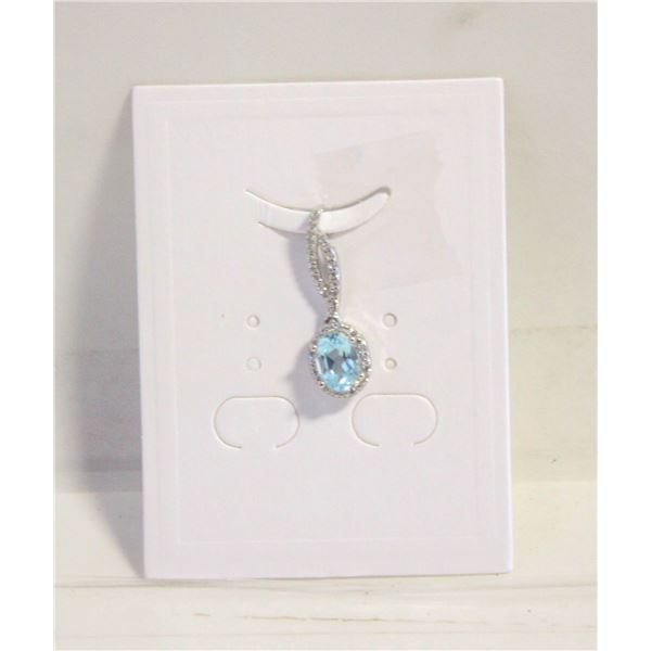 #159-NATURAL TOPAZ & CZ  PENDANT
