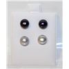 Image 1 : #64- NATURAL AKOYA PEARL STUD EARRINGS 2 SET