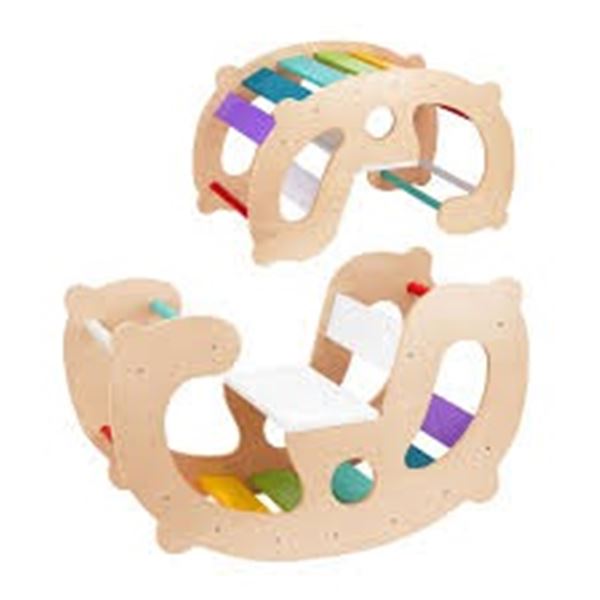 BRAND NEW OOOK 2-IN-1 RAINBOW CLIMBING TOYS