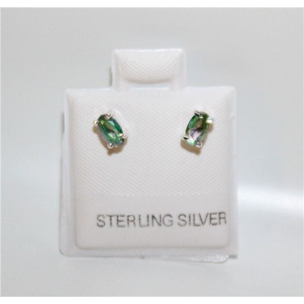 #21-NATURAL MYSTIC TOPAZ STUD EARRINGS