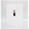Image 1 : #115-NATURAL GARNET & CZ PENDANT