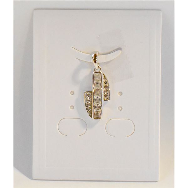 #150- NATURAL WHITE TOPAZ PENDANT