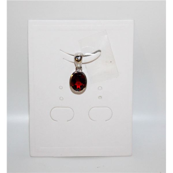 #124-NATURAL GARNET  PENDANT