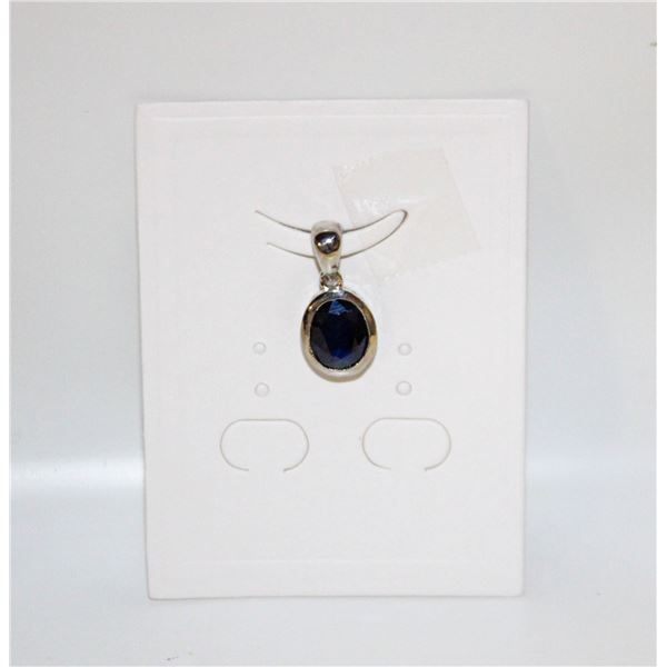 #130-NATURAL BLUE SAPPHIRE PENDANT