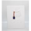 Image 1 : #70-NATURAL BLUE SAPPHIRE & ZIRCON PENDANT
