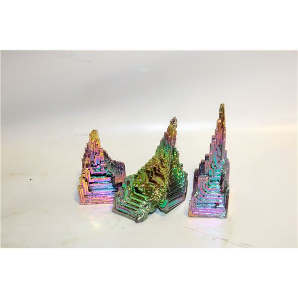 3 PC BISMUTH TOWER SPECIMEN ROCK/GEMS