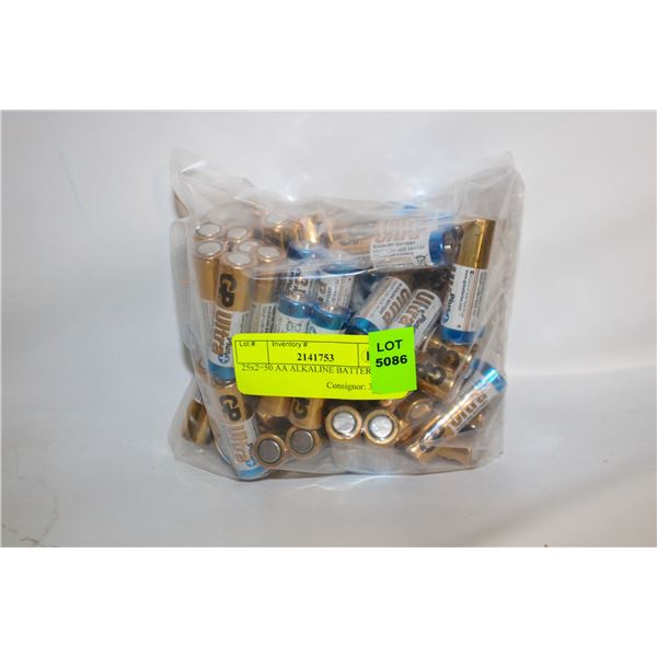 25x2=50 AA ALKALINE BATTERIES