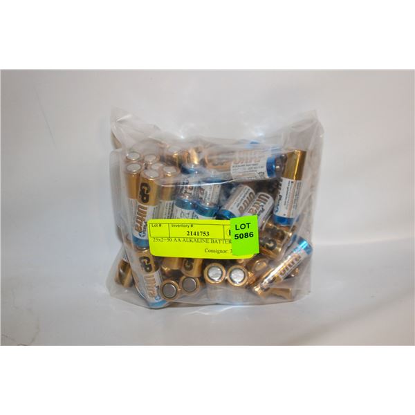 25x2=50 AA ALKALINE BATTERIES