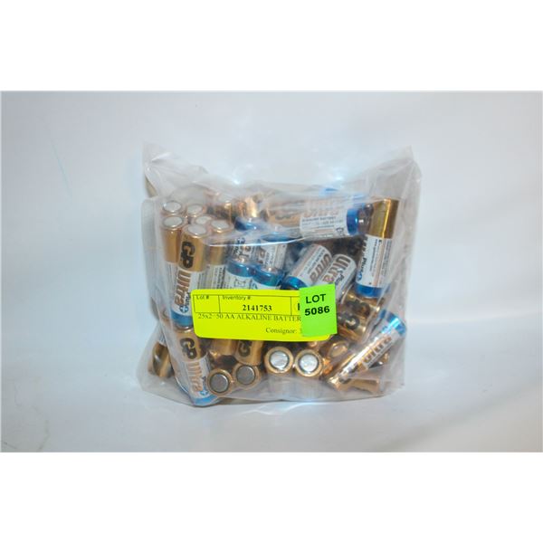 25x2=50 AA ALKALINE BATTERIES
