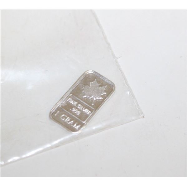 1 GRAM SILVER MAPLE BAR