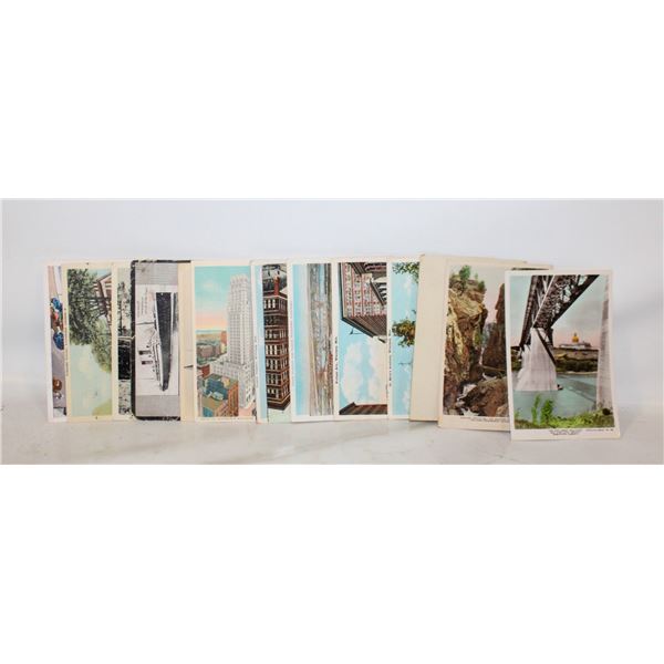 15 OLD POSTCARDS MOST UNUSED USED ONES DATE