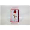 Image 1 : NEW ROSE BROOCH W/RHINESTONES 0.98’’X2.56’’
