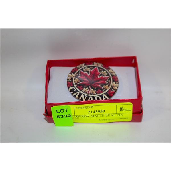 NEW CANADA MAPLE LEAF PIN 1.7’’X1.7’’