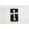 Image 1 : NEW RHINESTONE CROSS GOLD TONE 2.4’’X1.7’’