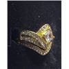 Image 2 : 21)  GOLD TONE WITH CLEAR CRYSTALS, 2 PCE