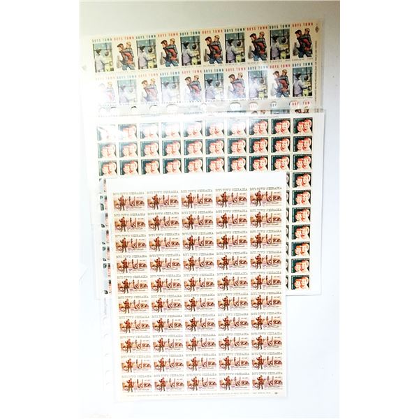 14)  LOT OF 3 MINT SHEETS OF USA COLLECTOR