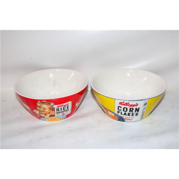 PAIR OF VINTAGE KILLOGGS'S RICE KRISPIES BOWLS