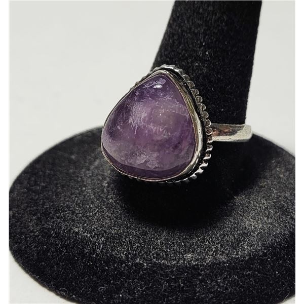 27)  BEZEL SET, NATURAL PEAR SHAPED