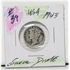 Image 1 : 8)  USA 1943 DIME, 90% SILVER.
