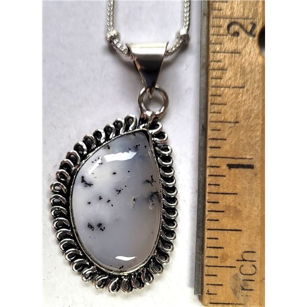 31)  NATURAL DENDRITE OPAL FREE FORM CUT