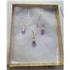 Image 1 : 13)  SET OF NATURAL PURPLE JADE WITH